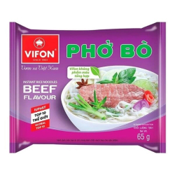Лапша быстрого приготовления рисовая Pho bo со вкусом говядины Vifon, пачка 65 г
