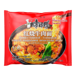 Лапша быстрого приготовления со вкусом тушеной говядины Master Kan, пачка 85 г