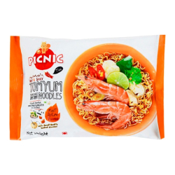 Лапша быстрого приготовления со вкусом Том Ям с креветкой Picnic, пачка 70 г
