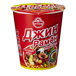 Лапша быстрого приготовления Джин Рамён острая Ottogi, стакан 65 г