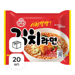 Лапша быстрого приготовления Кимчи Рамён Ottogi, пачка 120 г х 20 шт
