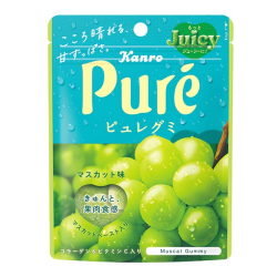 Жевательный мармелад Pure со вкусом зеленого винограда Kanro, 56 г