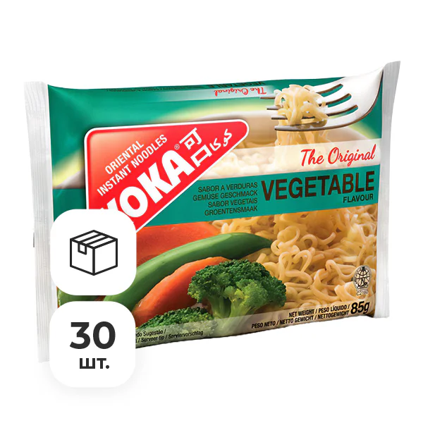 Лапша быстрого приготовления с овощами Ориджинал Koka, пачка 85 г х 30 шт
