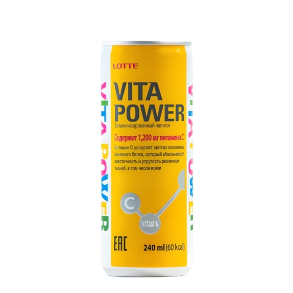 Напиток Vita power негазированный витаминизированный со вкусом манго Lotte, 240 мл
