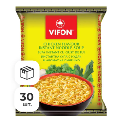 Лапша быстрого приготовления со вкусом курицы Vifon, пачка 60 г х 30 шт
