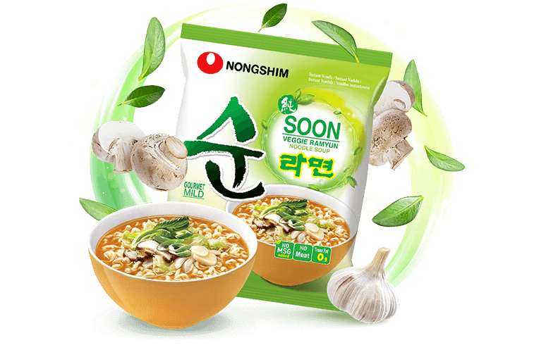 Лапша Soon Veggie корейского бренда Nongshim