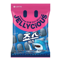 Жевательный мармелад Jellycious со вкусом клубники и апельсина Lotte, 70 г