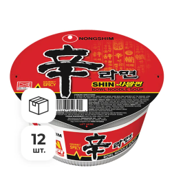 Лапша быстрого приготовления Шин Рамен Nongshim, чашка 86 г х 12 шт