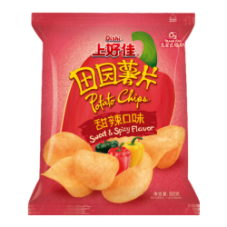 Чипсы со вкусом остро-сладкой паприки Oishi, 80 г