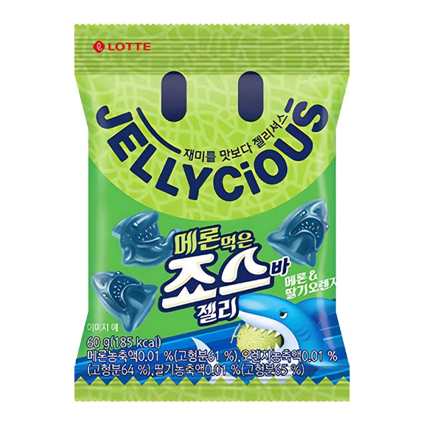 Жевательный мармелад Jellycious со вкусом дыни Lotte, 60 г
