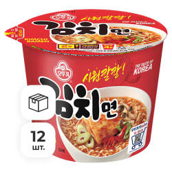 Лапша быстрого приготовления Кимчи Рамён Ottogi, чашка 105 г х 12 шт