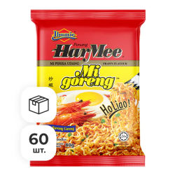 Лапша быстрого приготовления Ми Горенг Креветочная Ibumie, пачка 80 г х 60 шт