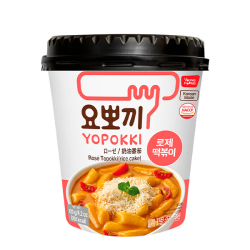 Рисовые клёцки ттокпокки в сливочно-томатном соусе Розе Yopokki, стакан 120 г