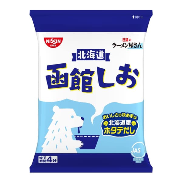 Лапша быстрого приготовления Хакодате Шио с вкусом морского гребешка Nissin, пачка 87 г