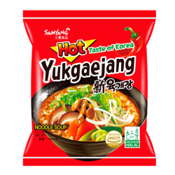 Лапша быстрого приготовления Юккедян острая со вкусом говядины Samyang, пачка 120 г