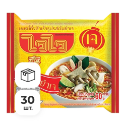 Лапша быстрого приготовления вегетарианская со вкусом Том Ям Wai Wai, пачка 60 г х 30 шт