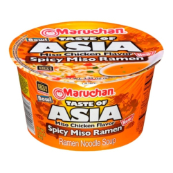 Лапша быстрого приготовления Боул Тэйст с азиатским вкусом мисо Maruchan, чашка 96 г