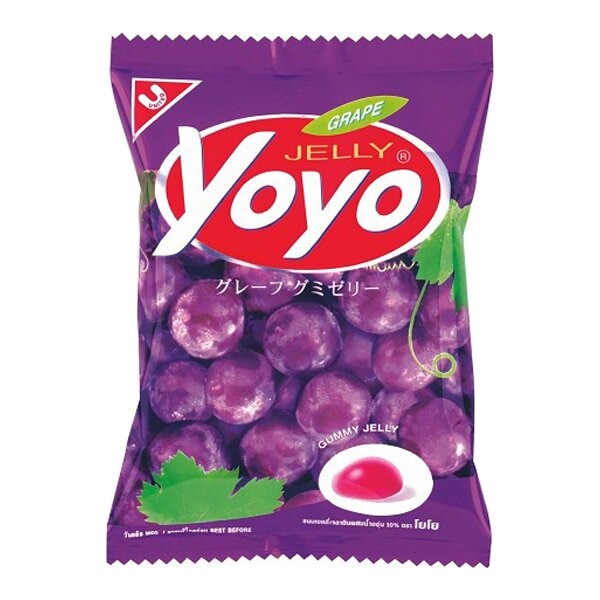 Конфеты желейные с натуральным соком со вкусом винограда Yoyo United Foods, 80 г