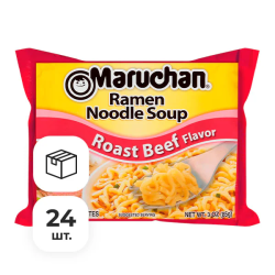 Лапша быстрого приготовления Ramen со вкусом жареной говядины Maruchan, пачка 85 г х 24 шт