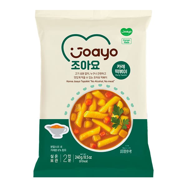 Рисовые клёцки ттокпокки с соусом карри Joayo, пачка 240 г