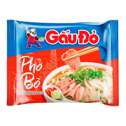 Лапша быстрого приготовления со вкусом говядины Gau do, пачка 65 г