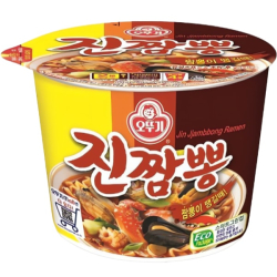 Лапша быстрого приготовления Джин Джамбонг Рамён с острым вкусом морепродуктов Ottogi, чашка 115 г Лапша быстрого приготовления Джин Джамбонг Рамён с острым вкусом морепродуктов Ottogi, чашка 115 г