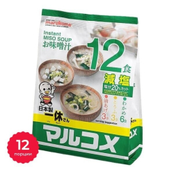 Мисо-суп Kabushiki с низким содержанием соли 12 порций Marukome, 201 г