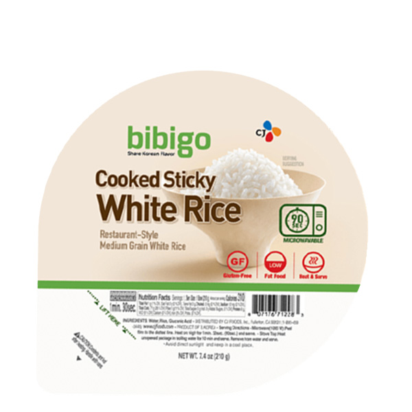 Рис быстрого приготовления белый CJ Bibigo 210 г