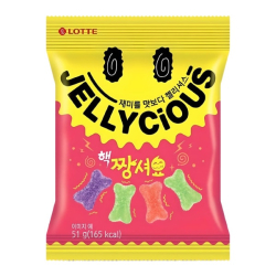 Жевательный мармелад Jellycious со вкусом фруктового ассорти Lotte, 51 г