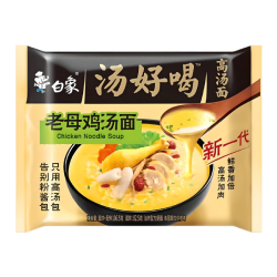 Лапша быстрого приготовления со вкусом куриного супа BaiXiang, пачка 111 г