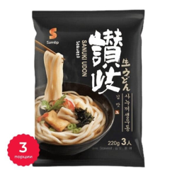 Лапша быстрого приготовления Сануки Удон со вкусом морской капусты Samlip, пачка 672 г