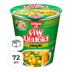 Лапша быстрого приготовления со вкусом острого свиного фарша Nissin, стакан 77 г х 72 шт