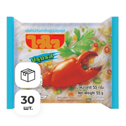 Лапша быстрого приготовления со вкусом краба Wai Wai, пачка 55 г х 30 шт