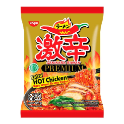 Лапша быстрого приготовления со вкусом очень острой курицы Nissin, пачка 121 г