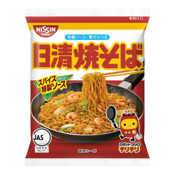 Лапша быстрого приготовления якисоба с острым соусом Nissin, пачка 151 г