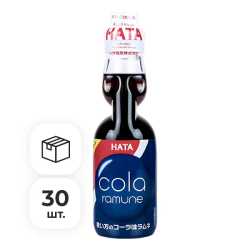Напиток газированный Ramune со вкусом колы Hata Kosen, 200 мл х 30 шт
