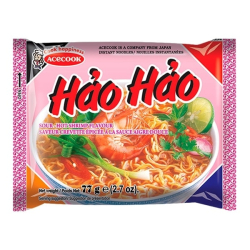 Лапша быстрого приготовления Hao Hao со вкусом креветок в остро-кислом соусе Acecook, пачка 77 г