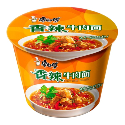Лапша быстрого приготовления со вкусом острой говядины Kang Shi Fu, чашка 108 г