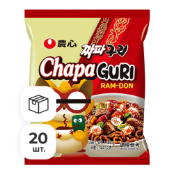 Лапша быстрого приготовления Чапагури Nongshim, пачка 140 г х 20 шт