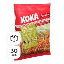 Лапша быстрого приготовления со вкусом острой лапши по-сингапурски Сигнече Koka, пачка 85 г х 30 шт