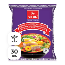 Лапша быстрого приготовления пшеничная со вкусом курицы Vifon, пачка 60 г х 30 шт