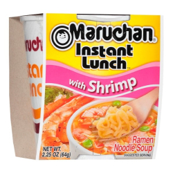 Лапша быстрого приготовления Instant Lunch со вкусом креветки Maruchan, стакан 64 г