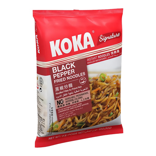 Лапша быстрого приготовления с черным перцем Сигнече Koka, пачка 85 г