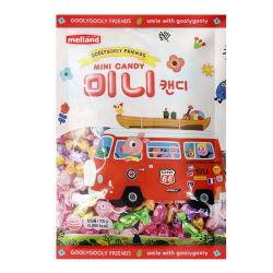 Карамель со вкусом клубники, лимона, апельсина, винограда, вишни, дыни, колы Melland, 700 г