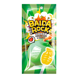 Карамель взрывная со вкусом освежающего лимонада Baida Rock, 12 г