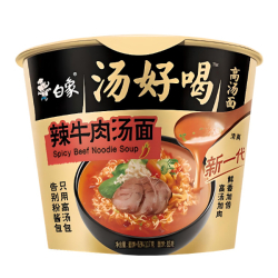 Лапша быстрого приготовления со вкусом острого говяжьего супа BaiXiang, чашка 107 г