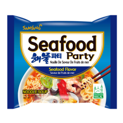 Лапша быстрого приготовления Seafood Party со вкусом морепродуктов Samyang, пачка 125 г