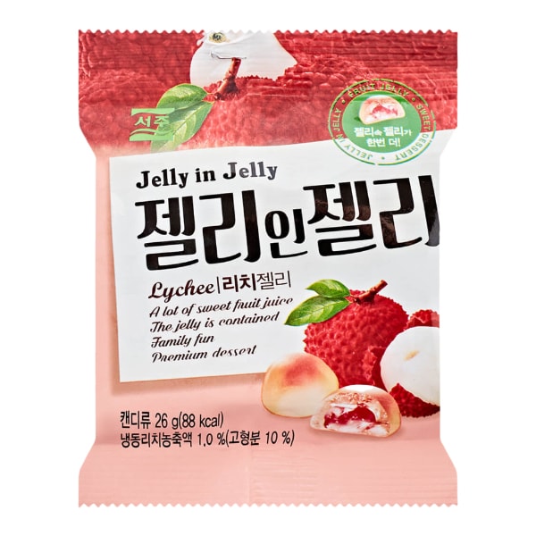 Мармелад Jelly in Jelly с начинкой со вкусом личи Seoju, 26 г