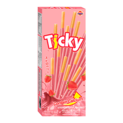 Бисквитные палочки Ticky с кремом из клубничного йогурта Uni Firms, 18 г