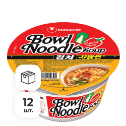 Лапша быстрого приготовления Кимчи Рамен Nongshim, чашка 86 г х 12 шт